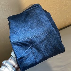 Yogalicious Blue Space Dye Ruched Leggings S